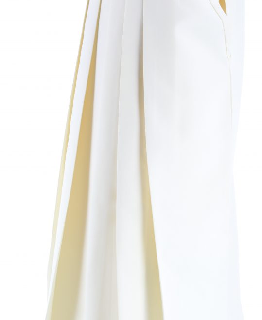 卒業式袴単品レンタル[無地]黄色みの強い白・パールホワイト[身長148-152cm]No.890